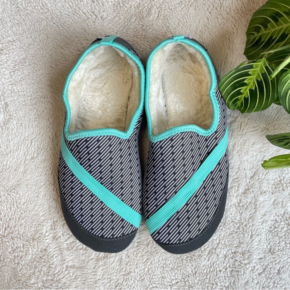 KoziKicks | Shoes | Kozikicks Gray And Teal Shoesslippers | Poshmark